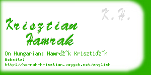 krisztian hamrak business card